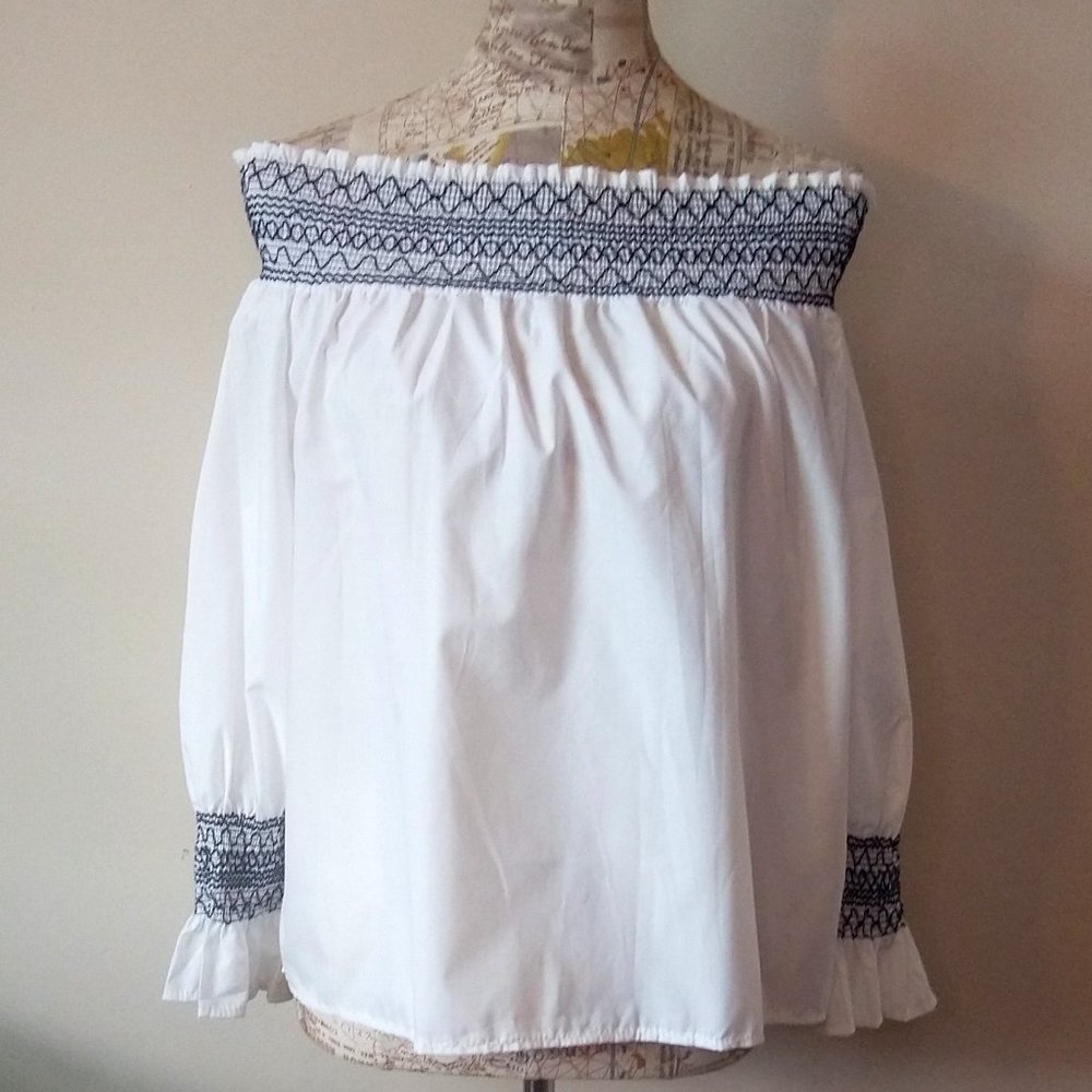 Korean Handmade Off The Shoulder Top